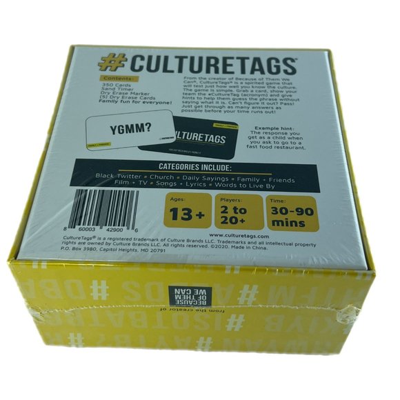 Culturetags Game "For People Who Love Hashtags + The Culture" NIB - Picture 2 of 3